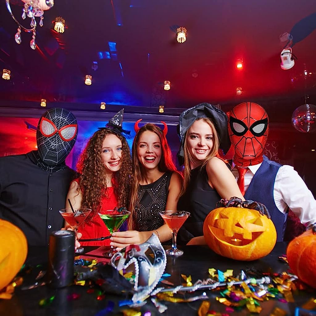 FANCYKU 3D Spider-Man Mask and Gloves Gift, Spiderman Masks Spider Man Cosplay Costumes Superhero Lenses for Adult Kids, Role Play Superhero Masks for Halloween Masquerade Cosplay (Black) FANCYKU 3D Spider-Man Mask and Gloves Gift, Spiderman Masks Spider Man Cosplay Costumes Superhero Lenses for Adult Kids, Role Play Superhero Masks for Halloween Masquerade Cosplay (Black)